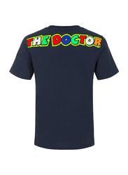 Valentino Rossi VR 46 The Doctor T-Shirt for Men, M, Blue