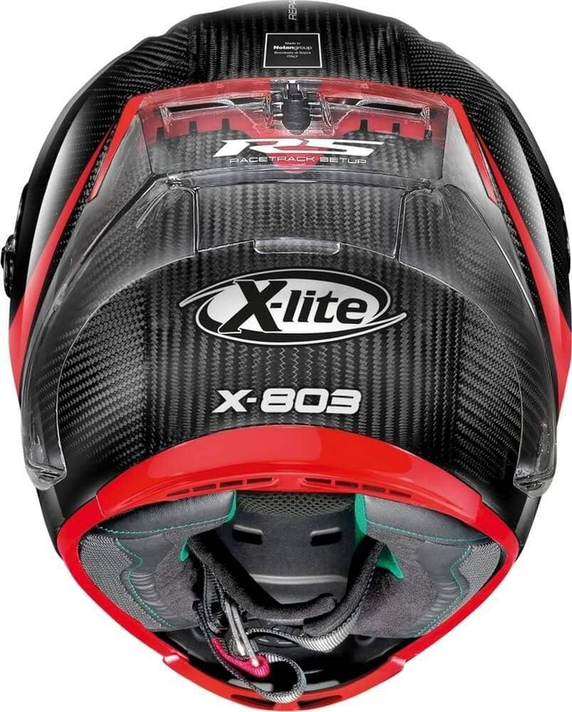 Nolan X-Lite RS Ultra Carbon 013 Hot Lap Racing Helmet, Small, X-803, Red/Black