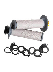 Circuit Equipment Handlebar Grips with 8 Adapters, 1 Pair, Grey/Titanium