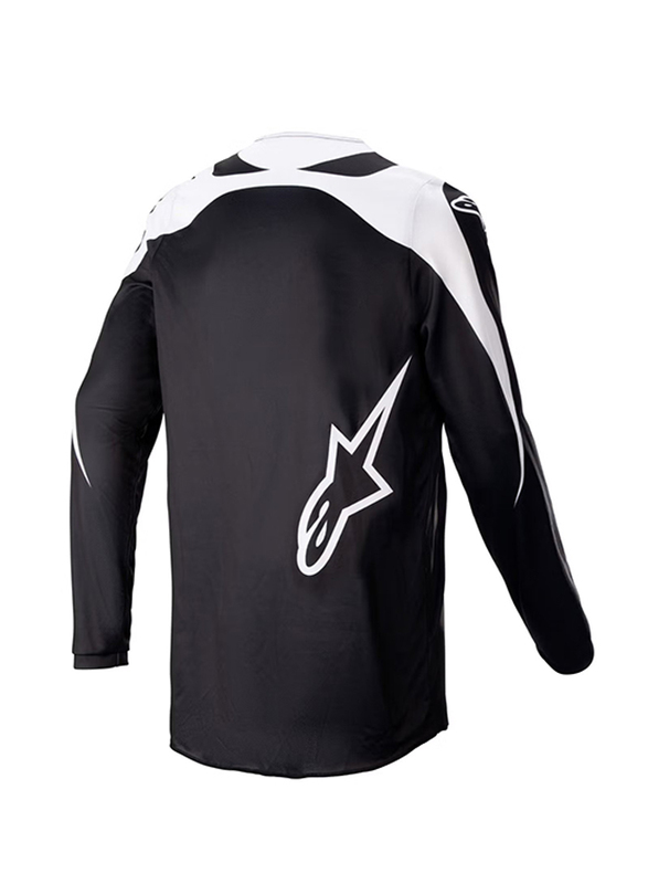 Alpinestars S.P.A. Fluid Motocross Narin Jersey for Men, Large, Black/White