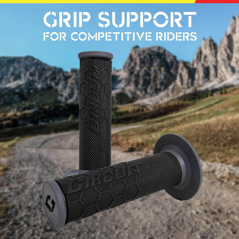 Circuit Equipment Handlebar Grips with 8 Adapters, 1 Pair, Grey/Titanium