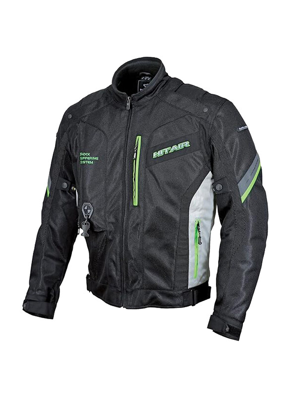 

Hit Air MX8 Airbag Mesh Jacket, Black/Grey/Lime, M