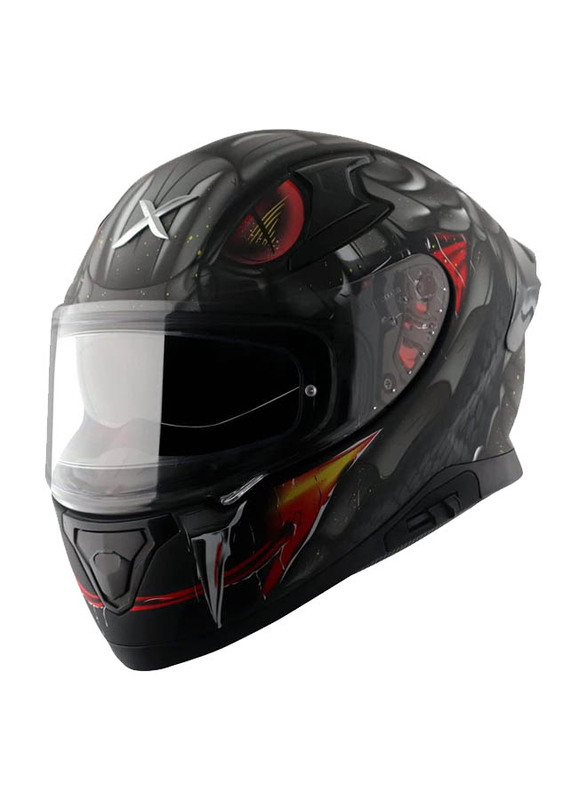 Axor Apex Venomous DV Full Face Dull Helmet, Small, Black/Grey