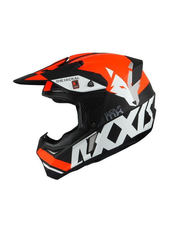 Axxis Wolf Jackal B14 Helmet, Large, Mx803, Matt Fluorescent Orange