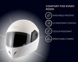 Vega Cliff DX Full Face Helmet, Large, White