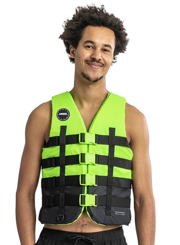 Jobe Sports International 4 Buckle Life Vest, Small, Lime/Black