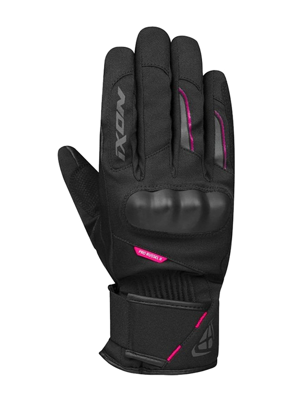 Ixon Pro Russel 2 Leather Gloves, Medium, Black/Fuchsia