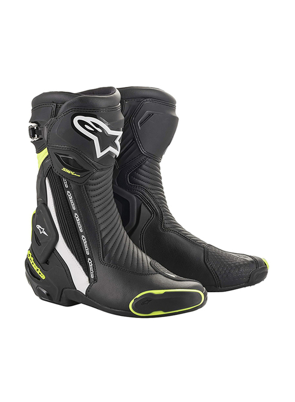 

Alpinestars SMX Plus V2 Boots, Black/White/Yellow Fluorescent, Size 42