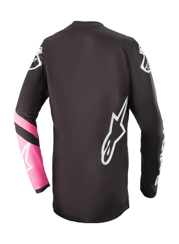 Alpinestars Stella Fluid Chaser Jersey, Medium, Black/Pink Fluo