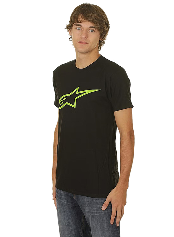 Alpinestars S.P.A. Ageless Classic Tee T-Shirt for Men, Extra Large, Black/Green