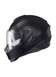 HJC Helmets C80 Solid Semi Flat Flip-Up Helmet, Medium, Black