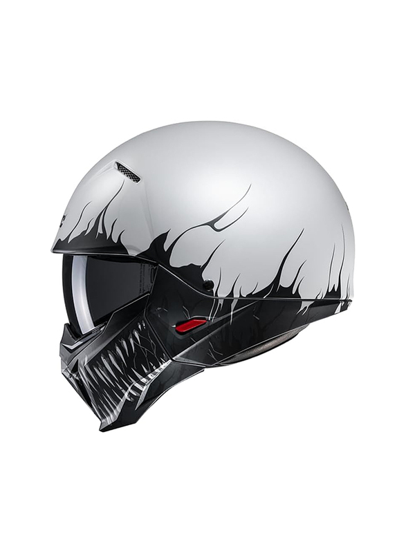 HJC i20 Scraw MC10SF Open Face Helmet, Medium, I20-SCRW-MC10F-M, Grey/Black