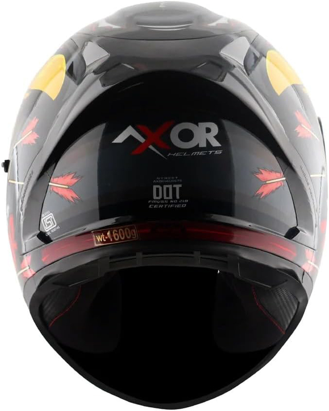 Axor Street Zazu Full Face Helmet, Medium, Black/Red