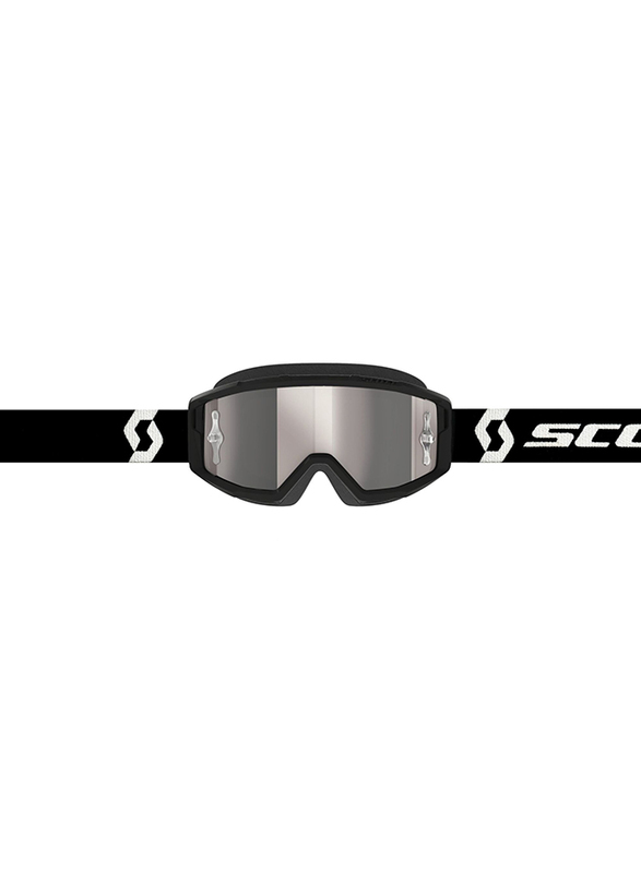 Scott Primal Silver Chrome Works Goggle, Black/White