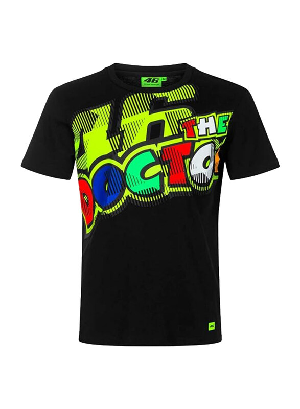 

Valentino Rossi VR 46 The Doctor T-Shirt for Men, M, Black