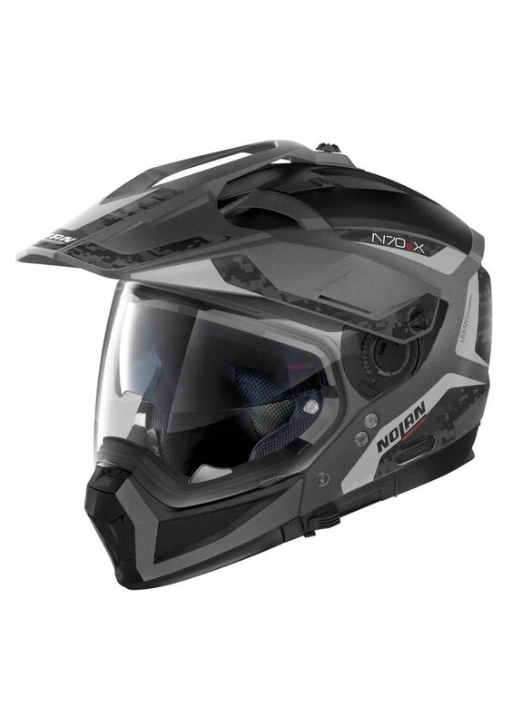 

Nolan Torpedo Flat Lava Convertible Helmet, X-Large, N70-2X, Black-Grey