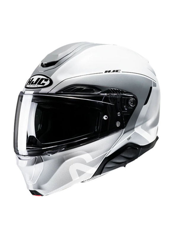 Hjc Rpha 91 Combust Helmet, Large, RPHA91-MC10-L, White/Black, RPHA91-MC10-L