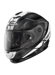 Nolan X-Lite X-903 Ultra Carbon 60 Grand Tour N-Com Full Face Helmet, Black/White, Medium