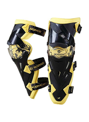 Scoyco Triumph K12 Knee Protector for Motorcycle Riders, Yellow/Black