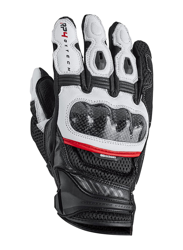 Oxford RP-4 2.0 MS Sports Short Gloves, XXL, GM1731022XL, Black/White