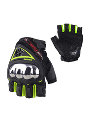Scoyco MC44D Half Finger Motorcycle Gloves, Large, Green