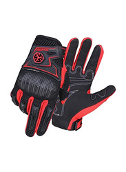 Scoyco MC44D Motorcycle Glove Breathable Gloves, Large, MC44D-BLK-L, Red/Black