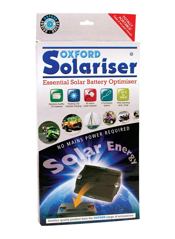 Oxford OF949 Solariser Battery Charger, Medium, Black