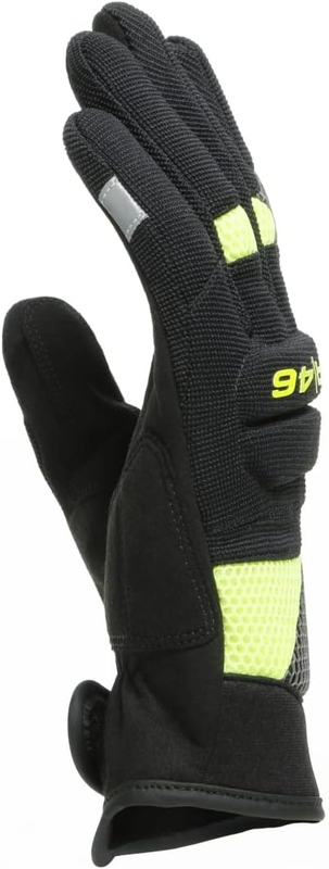 Dainese VR46 Curb Short Gloves, 2X-Large, Black/Anthracite/Fluo Yellow