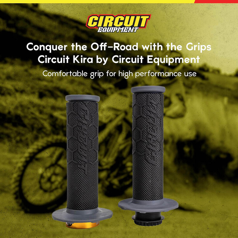 Circuit Equipment Handlebar Grips with 8 Adapters, 1 Pair, Grey/Titanium