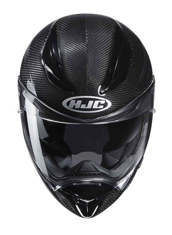 HJC F70 Carbon Solid Helmet, X-Large, F70-CAR-SOL-XL, Black