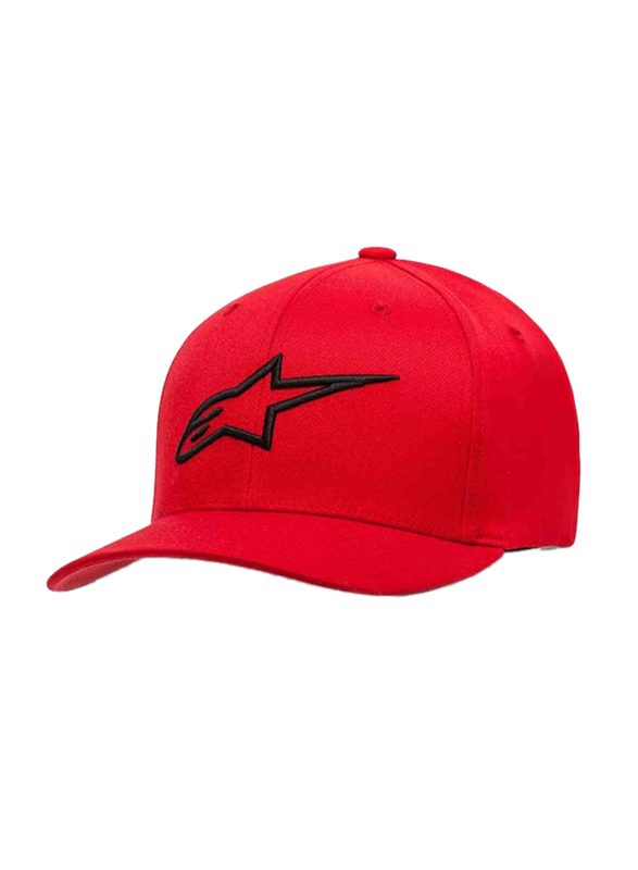 Alpinestars Ageless Curve Hat for Men, S-M, Red/Black
