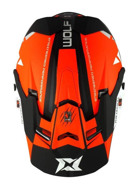 Axxis Wolf Jackal B14 Helmet, Large, Mx803, Matt Fluorescent Orange