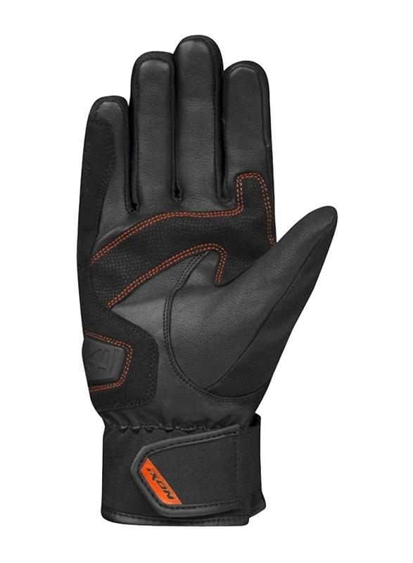Ixon Pro Russel 2 Leather Gloves, Large, Black/Orange