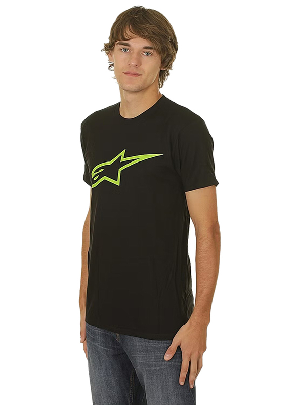 Alpinestars S.P.A. Ageless Classic Tee T-Shirt for Men, Small, Black/Green