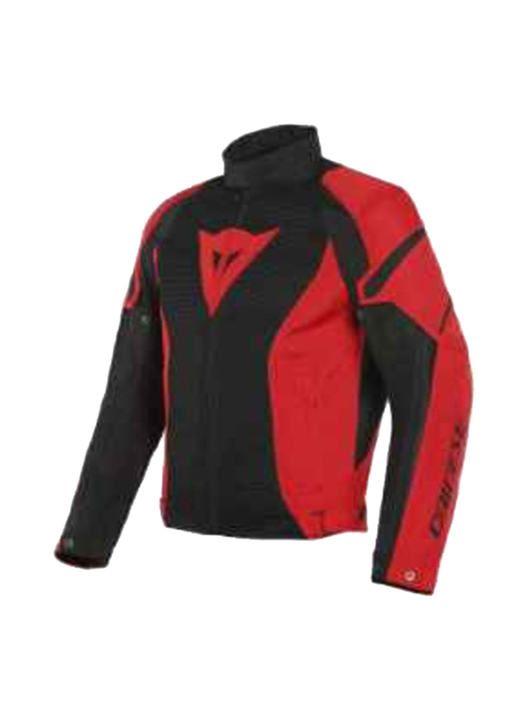 Dainese Air Crono 2 Tex Jacket, Black/Lava Red, Size 52