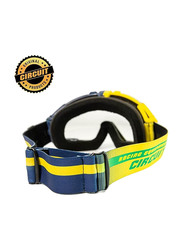 Circuit Crossbril Quantum Motocross Goggles, One Size, Yellow/Blue