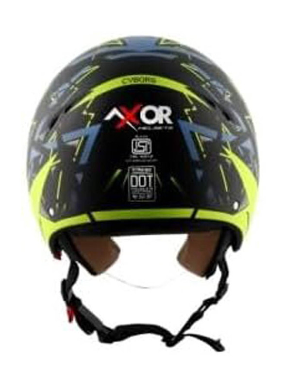 Axor Striker Cyborg Double Helmet, X-Large, Black/Neon Yellow