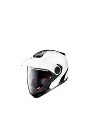 Nolan N40-5GT Classic 005 N-Com Full Face Convertible Motorcycle Helmet, Medium, Metal White