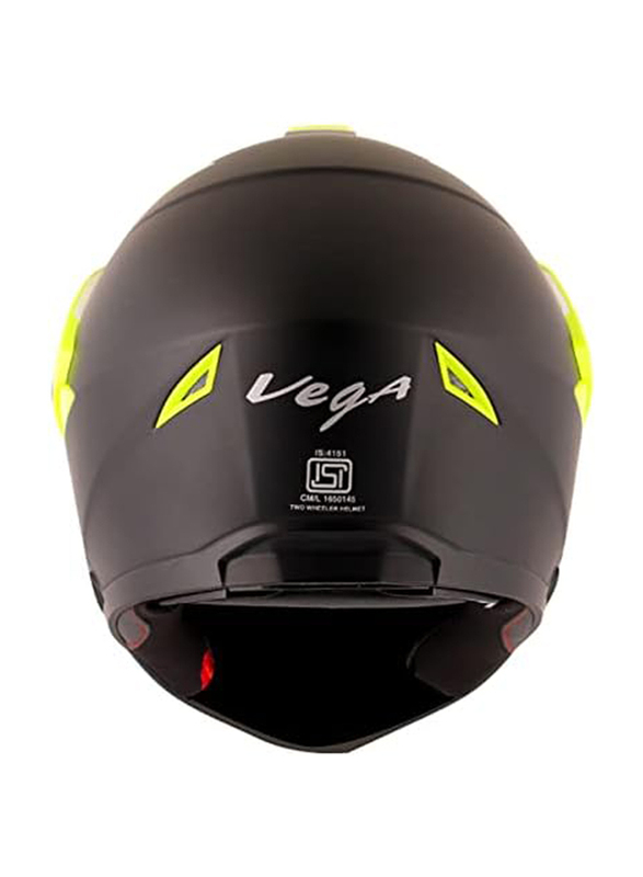 Vega Mount DC Motocross Helmet, X-Large, Yellow/Black