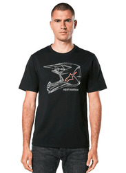 Alpinestars S.P.A. Mx Helmet T-shirt for Men, Medium, Black