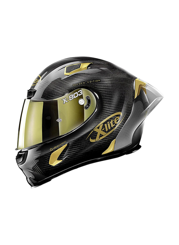 Nolan X-Lite X803 RS Carbon Golden Edition Motorcycle Helmet, Multicolour, Large