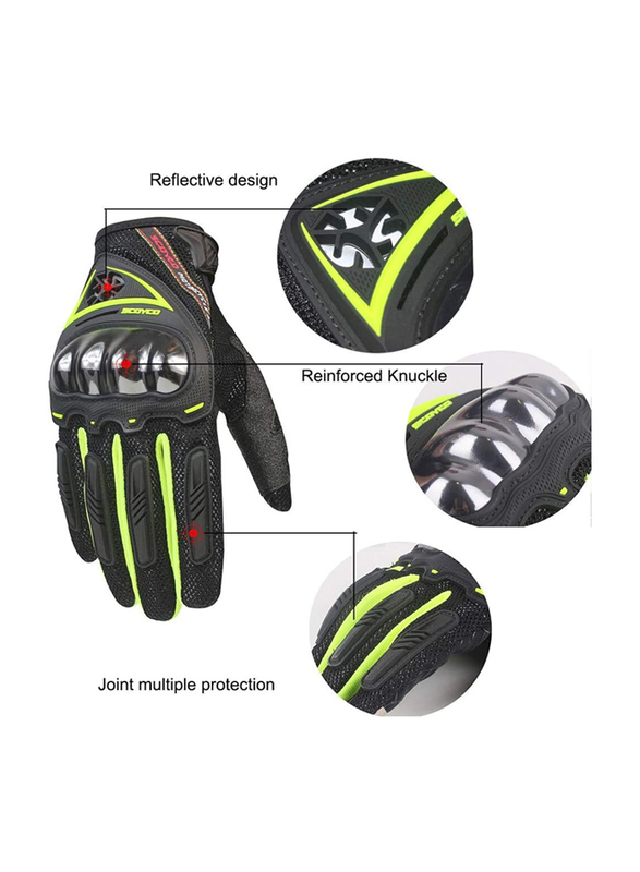 Scoyco Hand Gloves, X-Large, MC44, Green/Black