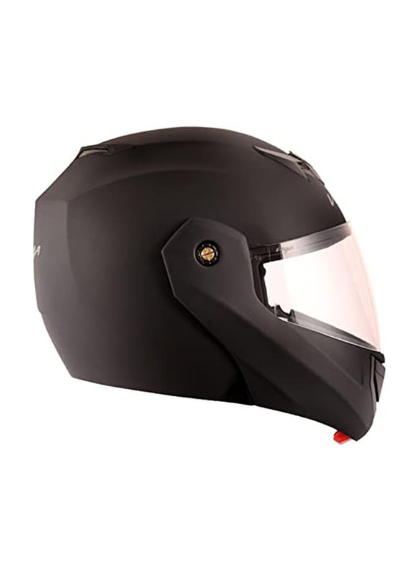 Vega Crux DX Motorcycle Flip-Up Helmet, Large, Black