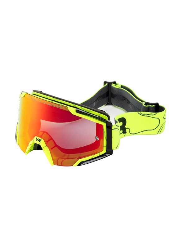 VR Equipment VR46 Racing Goggle Unisex, Fluo Yellow