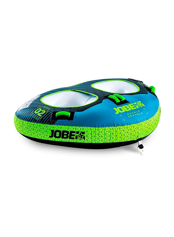 

Jobe Sports International 2-Person Double Trouble Towable, Blue/Green