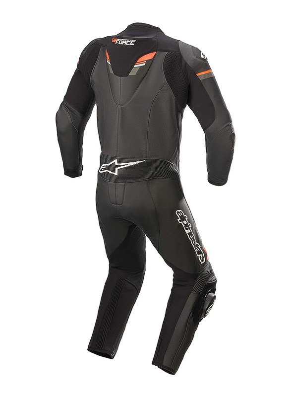 Alpinestars Gp Force Chaser Leather Suit, Black/Fluorescent Red, Size 54