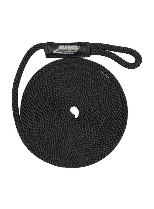 Riva PWC Dock Lines, 3/8 inch x 12 Feet, Black