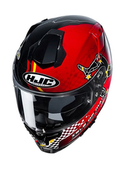 HJC RPHA 70 Isle of Man MC1 Helmet, Large, RPHA70-MC1-ISLE-L, Black/Red