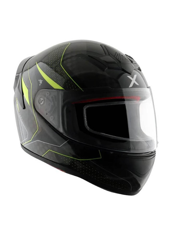 Axor Rage Warfare Carbon Helmet, Large, Black/Neon Yellow