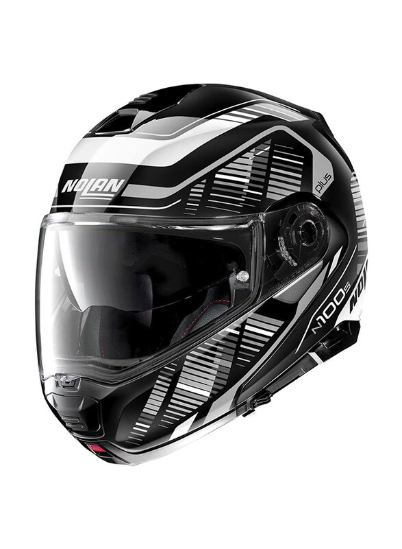 

Nolan Plus Starboard N-Com 44 Flip-Up Motorcycle Glossy Helmet, N100-5, Black/White, X-Large